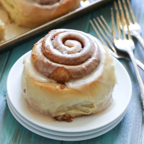 Maple Glazed Cinnamon Rolls