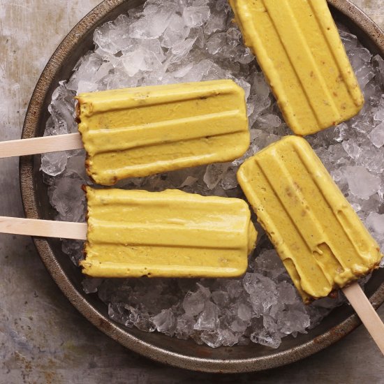 Mango Banana Pudding Popsicles