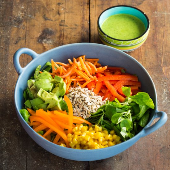 Summer Salad+Orange Basil Dressing