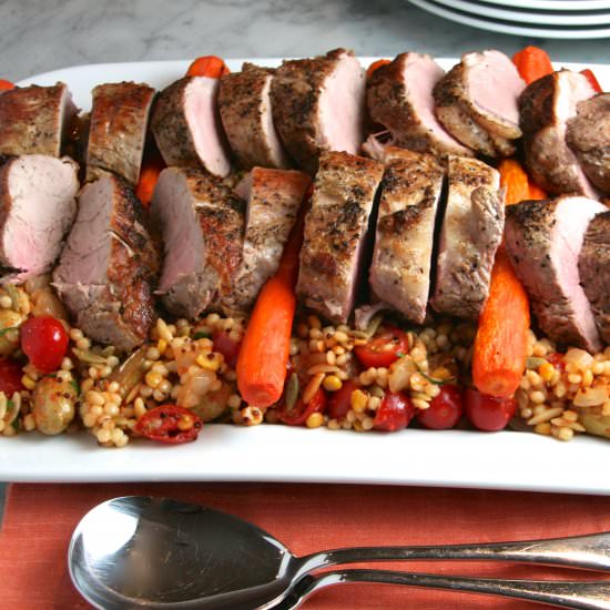 Pork with Warm Couscous Salad