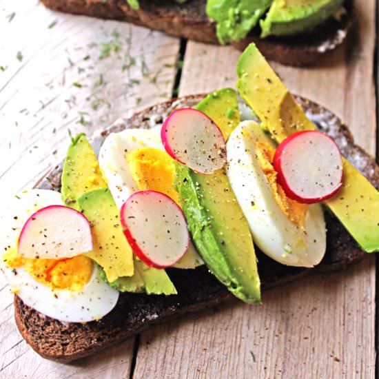 Smorrebrod with Egg and Avocado