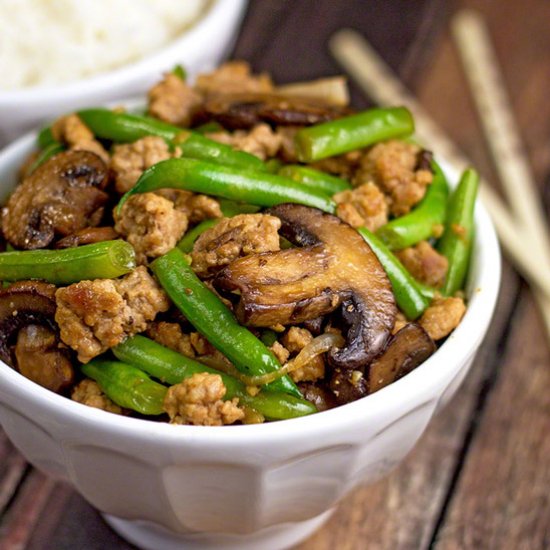 Pork with Caramelized Mushrooms