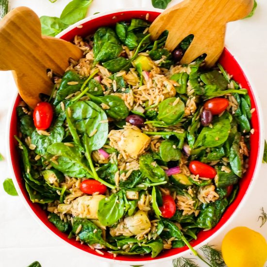 Orzo & Spinach Pasta Salad