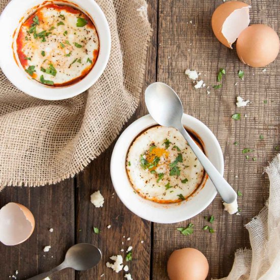 Baked Eggs in Salsa