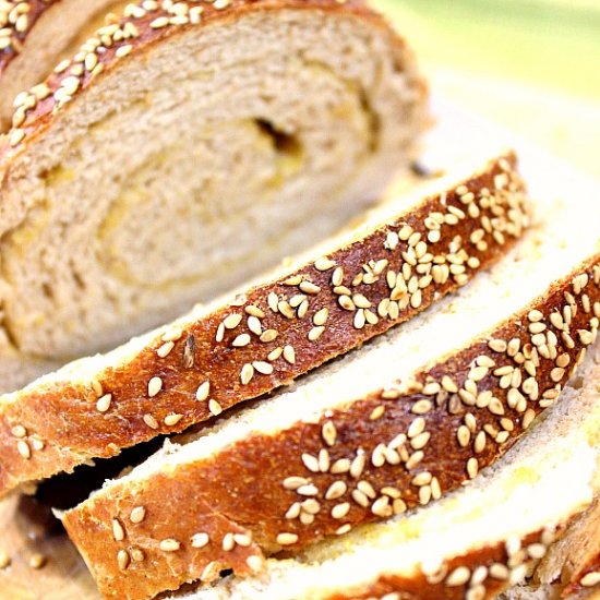 Whole Wheat Dijon Pretzel Bread