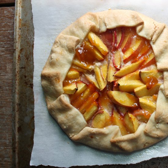 Nectarines and Cream Galette