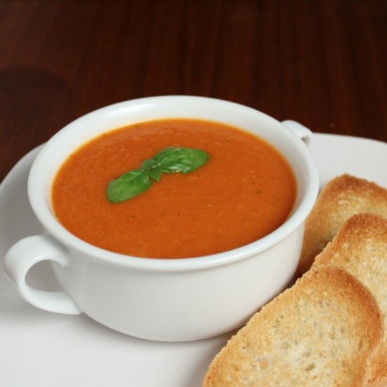 Homemade Tomato Basil Soup