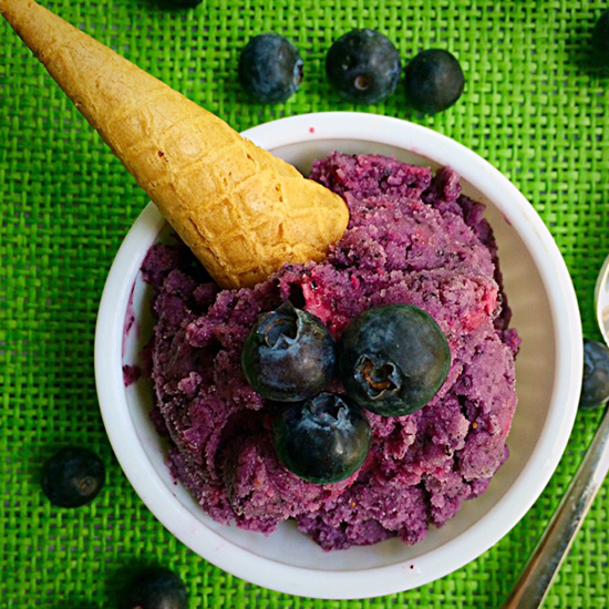 Blueberry Cardamom Sherbert