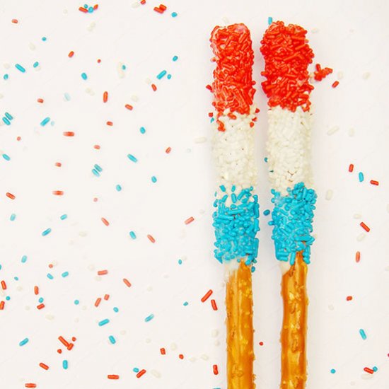 Patriotic Pretzel Sparklers