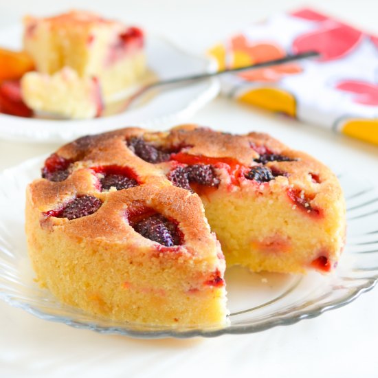 Orange and Strawberry Summer Cake