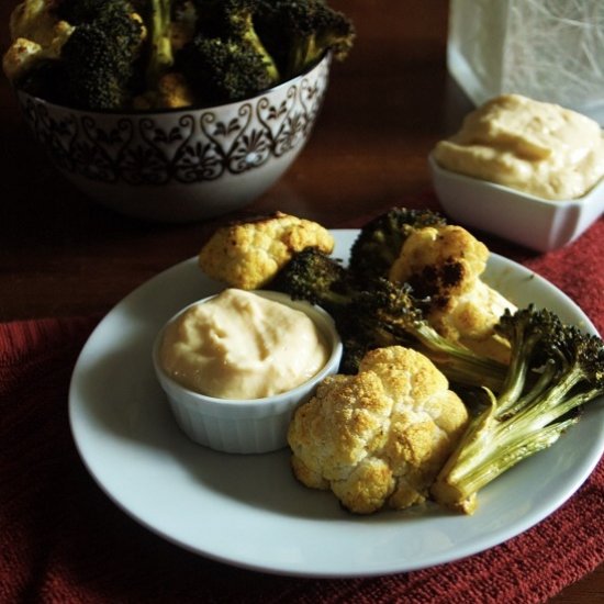 Indian Baked Broccoli & Cauliflower