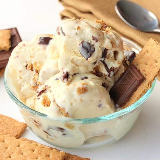 Homemade S’Mores Ice Cream