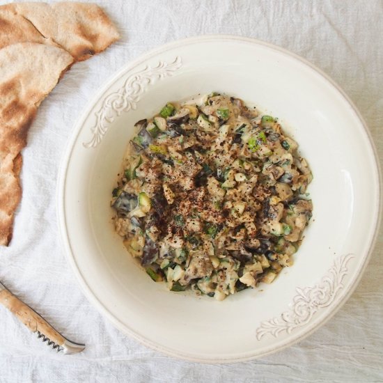 Grilled Eggplant & Zucchini Dip