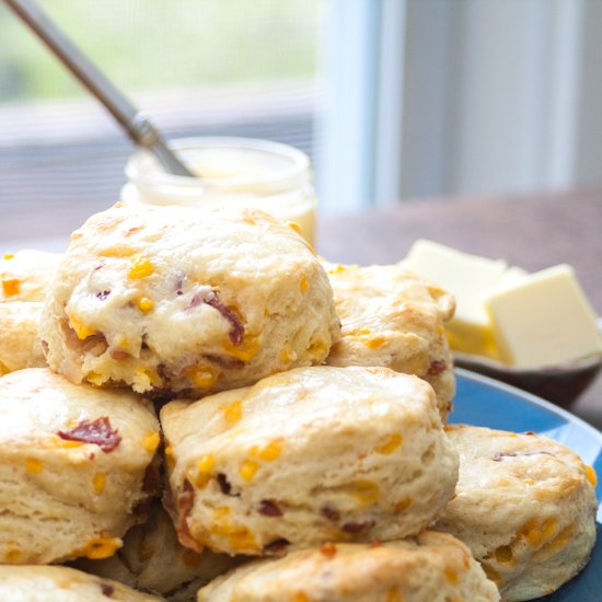 Bacon and Cheddar Buttermilk Biscuits