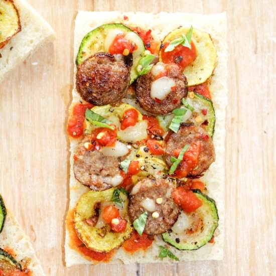 Sausage and Summer Squash Flatbread