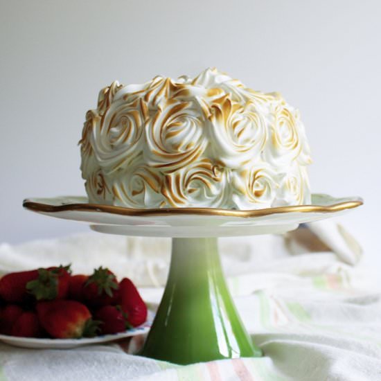 Strawberry Meringue Cake