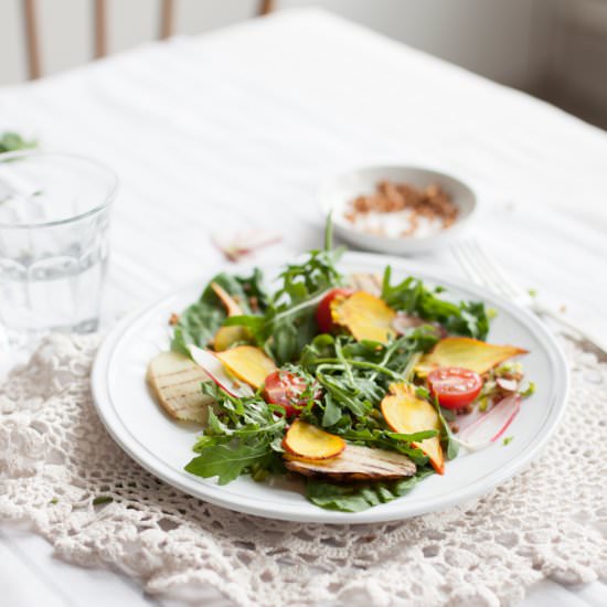 Beetgreens and Potato Salad