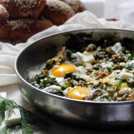 Green shakshuka