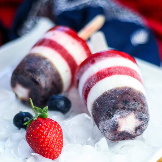 Fourth of July Patriotic Popsicles