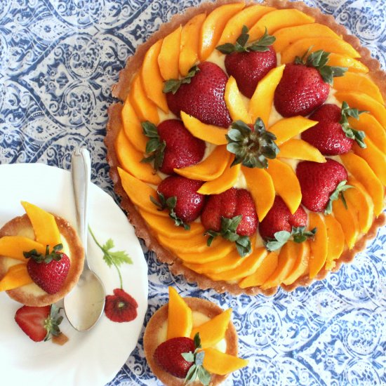 Mango-Strawberry Tart