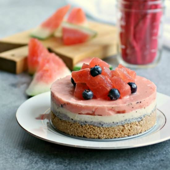 Red, White, Blue Frozen Yogurt Cake