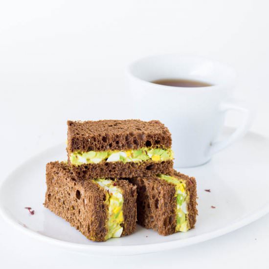 Avocado Egg Salad Tea Sandwiches