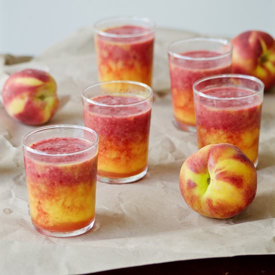 Peach Raspberry Sunrise Smoothie