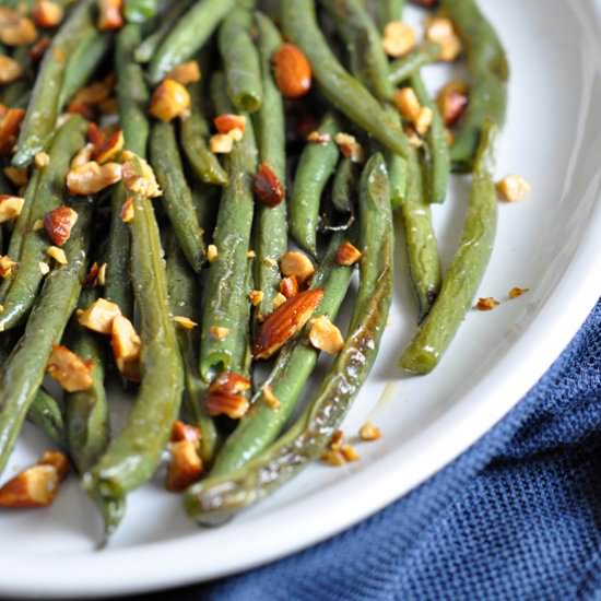 Green Beans with Sriracha Almonds