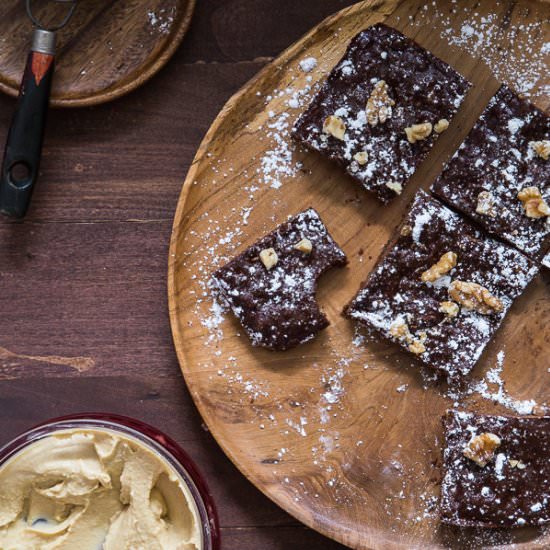 Walnut Hummus Brownies