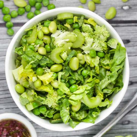 Lean Green Salad w/ Olive Dressing