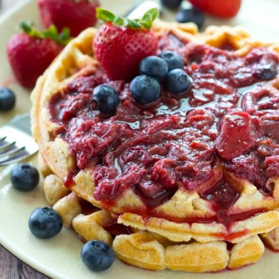 Triple-Berry Rhubarb Sauce