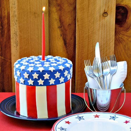 Stars and Stripes Chocolate Cake