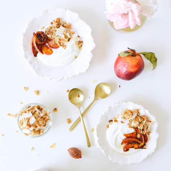 Caramelized Nectarines & Granola