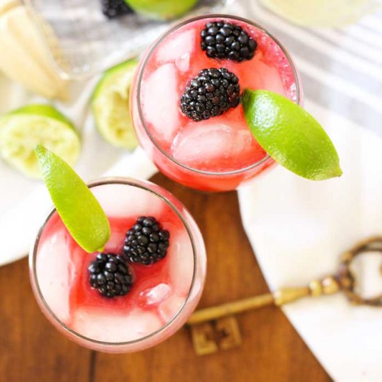 Blackberry and Lime Gin Fizz