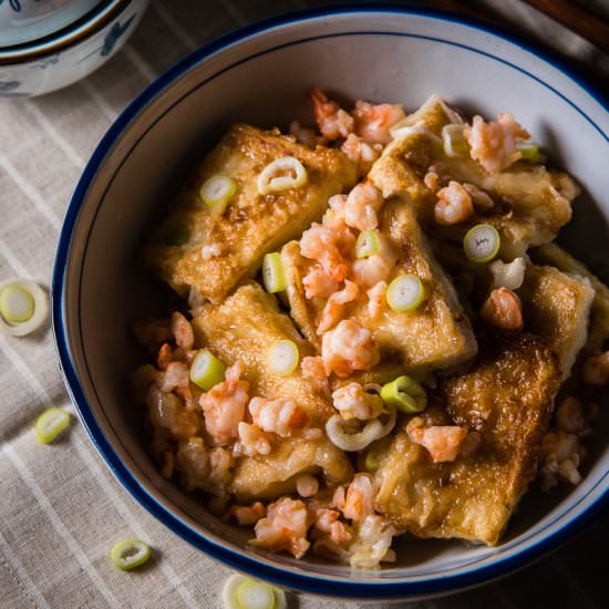 Braised Crispy Tofu with Shrimp