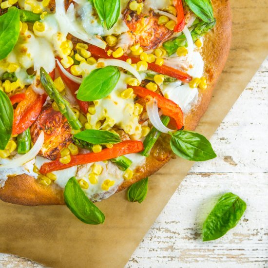 Summer Pizza with Smoked Chicken