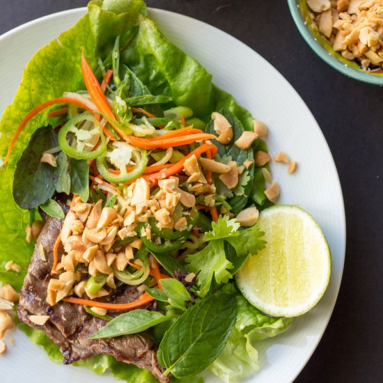 Thai Beef Lettuce Wraps