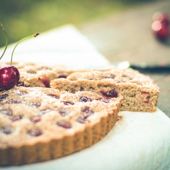 Spelt Flour Cake with Cherries