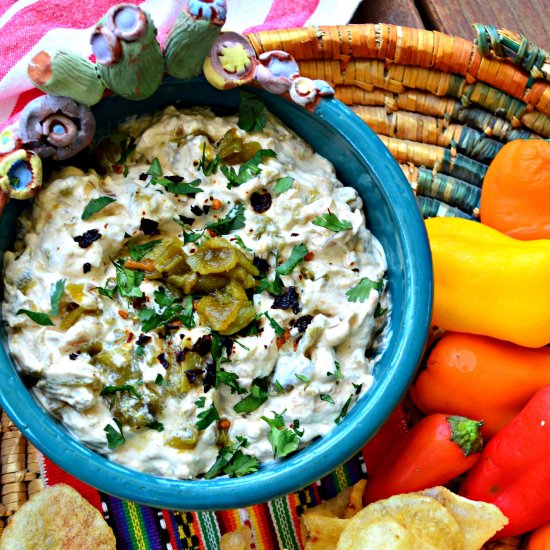 Roasted Poblano Onion Dip