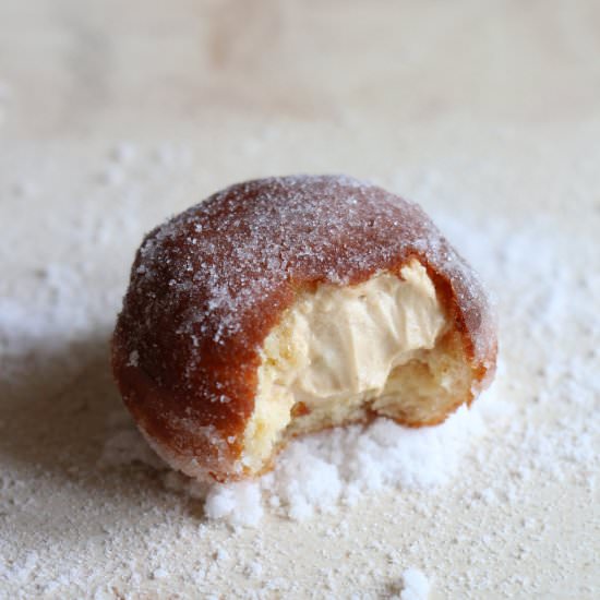 Salted Caramel Brioche Doughnuts