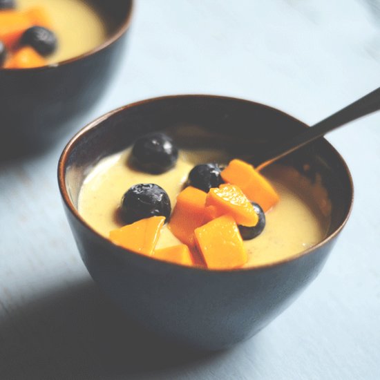 Saffron Rice Pudding with Fruits