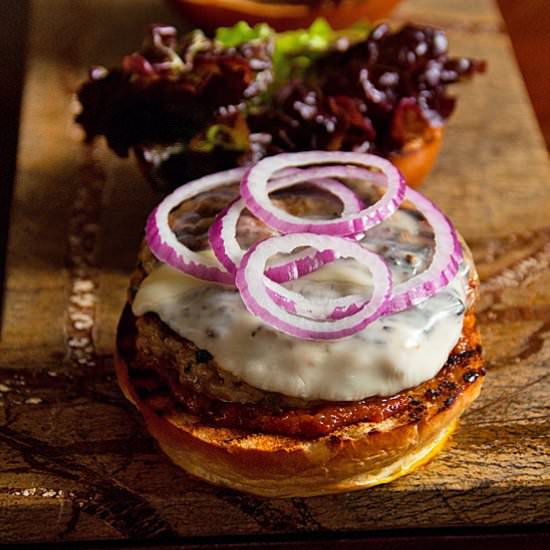 Chorizo Burger with Bacon Ketchup