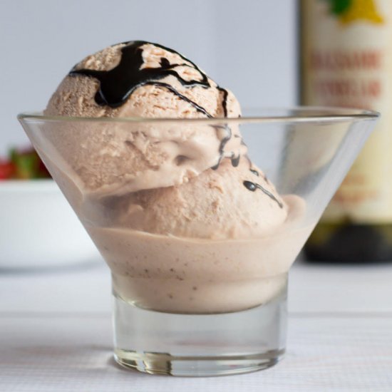 Strawberry Balsamic Ice Cream