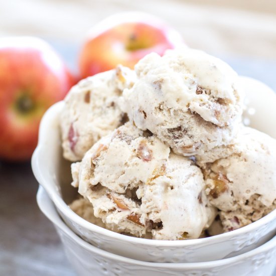 No Churn Caramel Apple Ice Cream