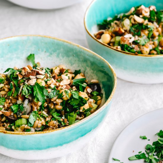 A Summer Spelt Berry Salad