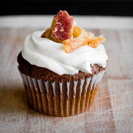 Candied Bacon Stout Cupcakes