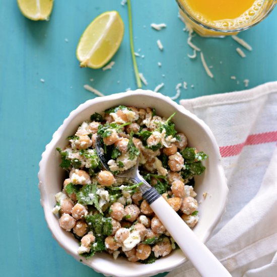 Chickpeas & Feta Cheese Salad