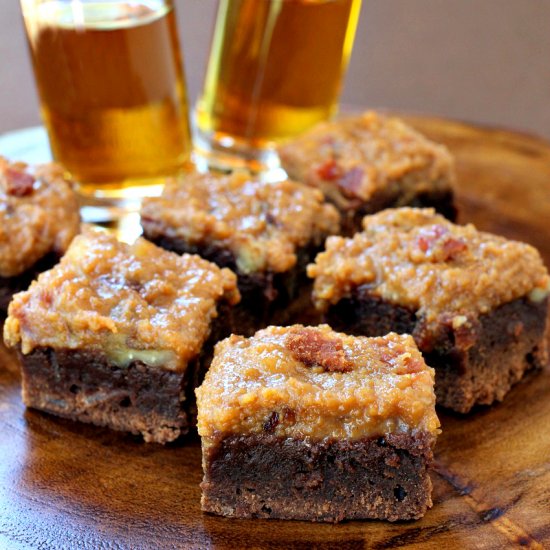 Whiskey Bacon Brownies