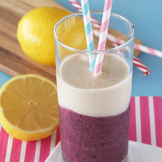 Lemon Blueberry Layered Smoothie