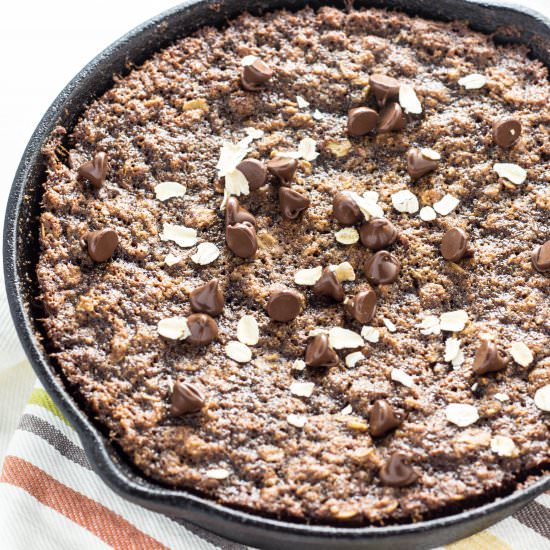 Chocolate Chip Oat Skillet Cookie